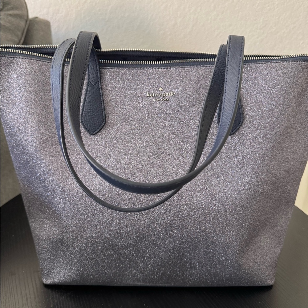Kate Spade Metallic Blue Tote